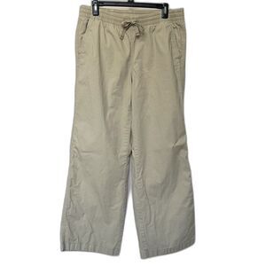 LL Bean Pants Womens 12 Favorite Fit Khaki Tan Straight Leg Hiking Outdoors Camp